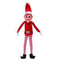Kalėdinis blogai besielgiantis pliušinis žaislas | Elfette Novelty Long Girl Kalėdų lėlė One Size red