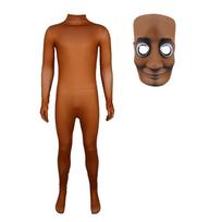 Animacinis Tung Tung Tung Sahur Kostiumas Vaikams Ilgomis Rankovėmis Bodžiukai Vaikų Sceniniai Pasiruošimai Helovinas Karnavalas Kombinezonai Kaukės Rinkiniai 120cm(Kids 5-6Years) brown