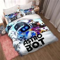 ASTRO BOT Mielas Animacinis Patalynės Komplektas Antklodės Užvalkalas Pagalvės Užvalkalas Vienvietis Dvigubas Karališko Dydžio Suaugusiųjų Vaikų Miegamajam 70x133cm 2pcs black