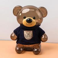 Kūrybinė dovana vaikams Moneta Piggy Bank Pinigų dėžutė Animacinių filmų Drabužiai Meškiukas Plastikinis Skaidrus Taupymas Plastikinis Piggy Bank gray brown