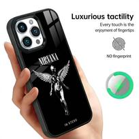 N-NirvanaS Roko Grupės Telefono Dėklas iPhone 17/16/15/14/13/12/11 plus pro Max - Naujas Suderinamas su Magnetiniu Belaidžiu Įkrovimu iPhone17 black