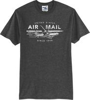 Vintage Air Mail Post Office Unisex Unisex T shirt (S-5X) XL black