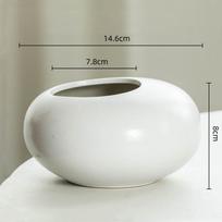 Pebble Flowerpot Geometry Flower Vase Planting Basin Plant Pot Flower Pot Balcony Decorations Plant Accessories Succulent white