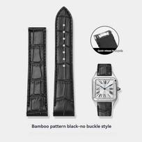 19mm 21mm laikrodžio apyrankė Cartier Santos WSSA0010 WSSA0009 WSSA0029 Greito atsegimo laikrodžio dirželis Vyrams Krokodilo rašto odinė apyrankė 21mm gray