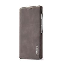 Apverčiamas odinis telefono dėklas, skirtas Samsung Galaxy S26 S25 S24 S23 Ultra S22 Plus S21 FE S20, su kortelių laikikliu, stoveliu, pinigine, apsauginis dangtelis For Galaxy S20 gray