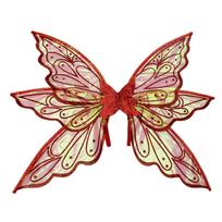 Fairy Wings Organza Butterfly Wings for Girls Sparkling Angel Wings Fairy Costume for Halloween Dress Up Party Favor Gift raudona