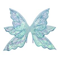 Fairy Wings Organza Butterfly Wings for Girls Sparkling Angel Wings Fairy Costume for Halloween Dress Up Party Favor Gift mėlyna