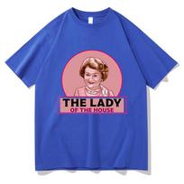 2026 Hyacinth Bucket Cotton T-shirt Women Unisex Crewneck Print Short Sleeve Tee Casual Streetwear Aesthetic Tops Summer Streetwear 4XL pink