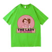 2026 Hyacinth Bucket Cotton T-shirt Women Unisex Crewneck Print Short Sleeve Tee Casual Streetwear Aesthetic Tops Summer Streetwear 4XL pink