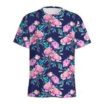 Bijūno Gėlės Kaukolės Rašto T-shirt Vyrams 3D Spausdinta Rožinė Gėlių T-shirt Vasaros Laisvalaikio L pink