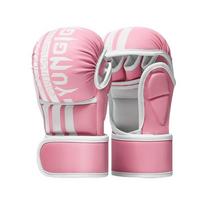 Kovinės pirštinės MMA puspirštės bokso pirštinės PU oda Kovai su pirštinėmis Kovinės pirštinės Suaugusiųjų Muay Thai Konkurencijos pirštinė L