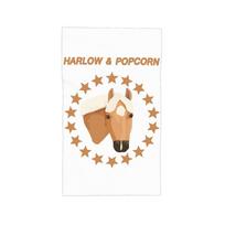 Harlow And Popcorn Merch Popcorn The Pony 1 Soft Face Towel Quick Dry Pool Bath Cotton Towels Absorbent W30*H60(CM) brown