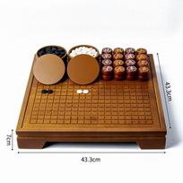 2-in-1 medinė Go ir kinų šachmatų lenta, suaugusiems vaikams pradedantiesiems Weiqi Xiangxi rinkinys, juodi balti Gobang figūrėlės Desktop Solid Wood Go Gam
