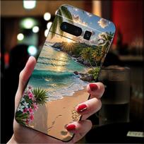 Phone Case For Google Pixel 10 Pro 9 Pro XL 9A 8 7 6 Pro Pixel 8A 7A 6A Pixel 8 7 6 5 palm Tree Sea Beach Google Pixel 6 Pro gray