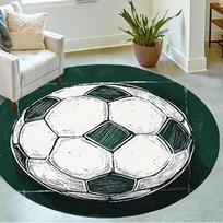 1 vnt. Futbolo kamuolio kilimas namų kilimas neslystantis dizainas biuro dekoravimui dovana svetainei miegamajam Diameter 150cm