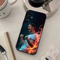 C-CR7 Futbolo R-Ronaldo Telefono dėklas Samsung S25,S24,S21,S22,S23,S30,Ultra,S20,Plus,Fe,Lite,Note,10,9,5G Juodas dangtelis Samsung S21Ultra