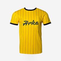 Unisex Lenkija Arka Gdynia Futbolo Klubas Daugiaspalvis Marškinėliai Greitai Džiūstantis Apvalia Kaklo Dalimi Laisvalaikio Trumpomis Rankovėmis Viršus Gerbėjams 3XL yellow