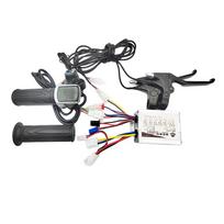 24V 36V 48V 250W 350W 500W Šepetėlių Valdiklis Droselis LCD Ekranas Elektrinio Stabdymo Rinkinys Elektriniam Dviračiui Motoroleriui DC Variklis 48v 500w kit gray