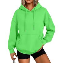 Oversized sweatshirt for women, casual pullover hoodie, long sleeve women's sweatshirt, soft fleece sweatshirts for women, fashion hooded top XXL žalia