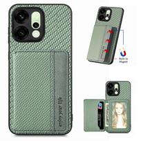 OPPO Reno 14 FS 15 F 5G odinis dėklas su kortelių laikikliu ir magnetiniu stoveliu, telefono odelė, Reno 14 Pro dėklas, Reno15 Pro Max 14F 15F dangtelis Reno 15F 5G žalia