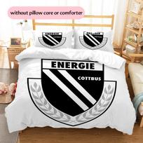 Energie Cottbus FC rašto patalynė Namų dekoracija Gimtadienio dovana (1 * antklodės užvalkalas + 2 * pagalvės užvalkalai, be šerdies) 135x200cm