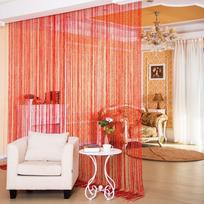 300cm X 1200cm Siūlų Užuolaidos Ekrano Juostelės Stygos Daliklis Žaliuzė Svetainės Durų Sienos Langų Panelė Kutų Užuolaida Width 1m * Height 2m raudona