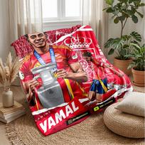 Lamine Yamal themed antklodė Minkšta flanelinė antklodė Pliušinė antklodė jaukiai sofai/lovai namų dekoravimui 75x90cm