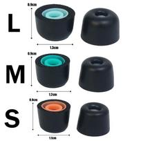 Sony WF-1000XM5 atminties putų ausinių antgaliai su apsauginiu tinkleliu, neslystantys pakaitiniai antgaliai, puikiai slopinantys triukšmą 1Pair black