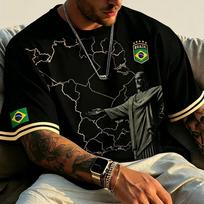 2026 Vasaros Naujas Brazilijos Jėzaus Futbolo Marškinėliai Lauko Futbolo Treniruočių Kvėpuojantis Marškinėlis Vyriškas Greitai Džiūstantis T-shirt Viršus Sportui Bėgimui XS žalia