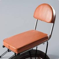 Galinė dviračio sėdynė su atlošu Minkšta dviračio universali transportavimo priemonė Juoda Brown Backrest Seat brown