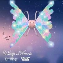 Luminous Butterfly Wings for Kids - Enchanting Fairy Tale Toy Sound and Light Electric Butterfly Wings white