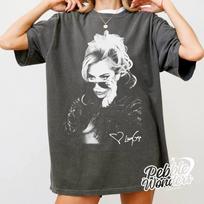 Lady Gaga the Mayhem Ball Tour Dates 2025 short sleeve charcoal shirt KV40650 XL gray