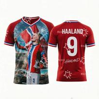 2026 Norvegijos Futbolo Marškinėliai Haaland Nr.9 Varžybų Treniruočių Vyrams Vaikams Jaunimui T-shirt Viršus Vasariniai Futbolo Gerbėjų Sportiniai Drabužiai 6XL gray