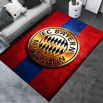 FC Bayern München Logotipo Kilimas Raudonas Pagrindas Baltos Mėlynos Juostelės Spausdinimas Neslystantis Stačiakampis Grindų Kilimėlis Futbolo Gerbėjo Svetainės Miegamojo Dekoras Kilimas 40x60cm( 15x23in ) red