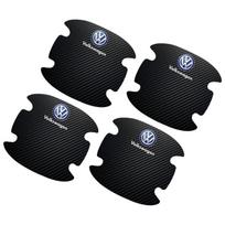 4 VNT. Automobilio durų rankenėlių apsauginis lipdukas Emblema Automobilio dekoravimas Stilius Volkswagen Golf-7 4 5 6 CC T-ROC Sharan Passat B5 6 7 Polos Tiguan juoda