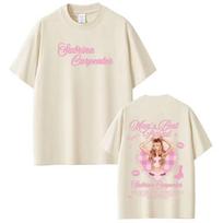 Dainininkės Sabrinos Carpenter Turo 2026 Grafinis Marškinėlis Unisex Unisex Mados Marškinėliai Trumpomis Rankovėmis Laisvi Atsitiktiniai Medvilniniai Estetiški Marškinėliai 4XL white