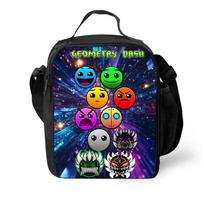 Didmeninė Geometry Dash pietų krepšys Geometry Dash spausdintas šaldymo maišelis tote krepšys pradinių ir vidurinių mokyklų mokiniams blue