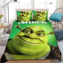 Anime Animacinis Patalynės Užvalkalas S-Shrek Linksmas Rinkinys Namų Stiliaus Lovos Patalynė Minkštas Skalbiamas Medvilninis Lova 3 Dalių Rinkinys Studentų Bendrabučio Dovana 135x200cm yellow
