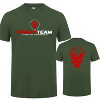 Jūrų ruoniai Bravo komanda Simbolis Komandos T-shirt Vasarinis Vėsus Unisex Gatvės stiliaus Viršutinė dalis Trumpomis rankovėmis Medvilninis Gimtadienio dovanos T-shirt Dy129 4XL red