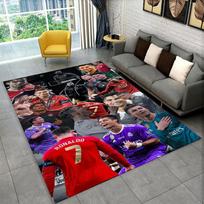 Futbolo žvaigždė Ožys R-Ronaldo CR7 Neslystantis kilimėlis svetainei, miegamajam, žaidimų kambariui, kilimėlis grindims Namų dekoras Kilimėlis Vaikų kambariui 80x120cm black