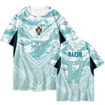 2026 m. Pasaulio taurės Portugalijos nacionalinės komandos futbolo marškinėliai Vyriški trumpomis rankovėmis T-shirt Kvėpuojantis Laisvo kirpimo Atsitiktinis T-shirt Kids 150 65-75 cm