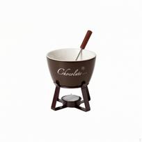 Chocolate Fondue Mug CandleLit Cup with Stand HeatResistant Ceramic Melting Pot Stirrer ruda