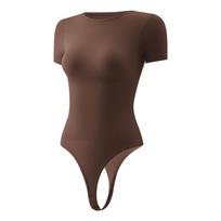 Seamless Short Sleeve Butt Lifter Tummy Control Waist Cincher Shapewear Bodysuit S ruda