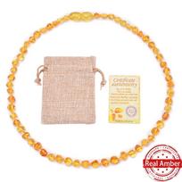 Madinga moteriška natūralaus Baltijos gintaro apyrankė/karoliai Originalūs rankų darbo gintaro papuošalai Dovanų aksesuarai Didmeninė prekyba 33CM Necklace beige
