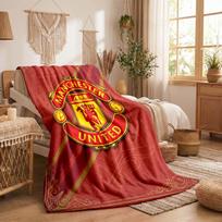 Manchester United themed vilnonis pledas Jaukus minkštas pliušinis pledas miegamojo, sofos, kelionėms 75x90cm