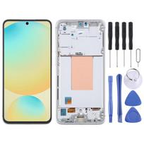 For Samsung Galaxy S24 FE SM-S721B OLED LCD Screen Digitizer Full Assembly with Frame sidabras