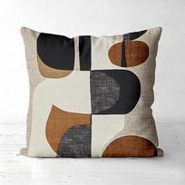 Dvipusis Modernus Geometrinis Raštas Pagalvės Užvalkalas Elegantiškas Abstraktaus Meno Pagalvės Užvalkalas Prabangus Svetainės Sofos Namų Dekoro Dėklas 40cmx40cm(16x16Inch) black