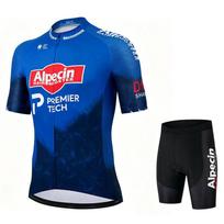 Alpecin Pro Dviratininkų Džersio Rinkiniai Vyriškos Šortai su Petnešėlėmis Dviračių Trumpomis Rankovėmis Bicicleta Drabužiai Dviratininko Džersis Ciclismo Hombre Juodi Rinkiniai S blue