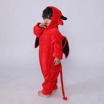 Kids Halloween Hooded Costume Loungewear for Party and Sleepwear 140 raudona