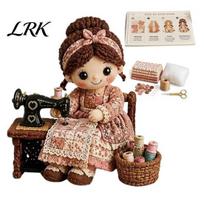 Pasidaryk pats audinio lėlės gaminimo rinkinys, Patchwork DIY rinkinys, miela kimšta figūrėlė, siuvimo rinkiniai namų dekoravimui, gėlių mergaitės amatas suaugusiems, rankų darbo dovana, kūrybinga A